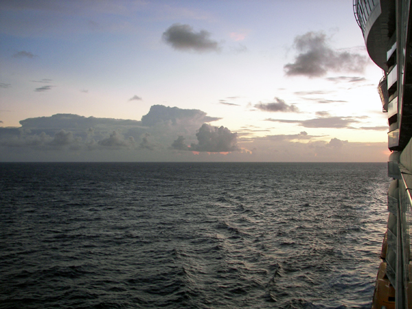 sunset from Oasis of The Seas