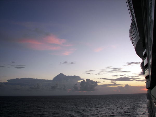 sunset from Oasis of The Seas