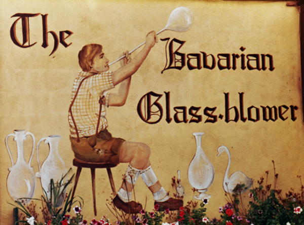 Bavarian Glass blower sign