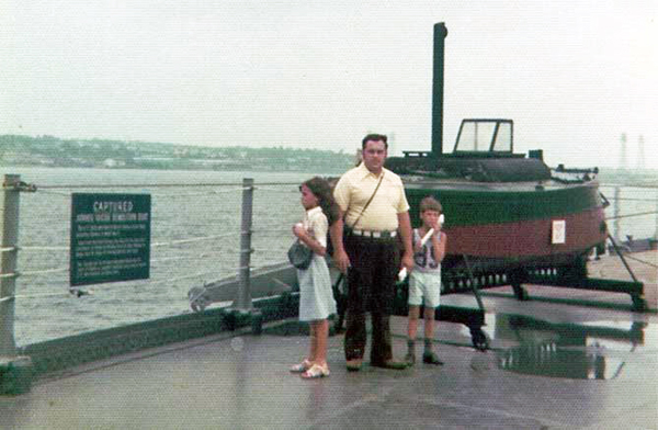 Renee, Lee and Brian Duquette on Renee and Briand Duquette on USS Massachusetts