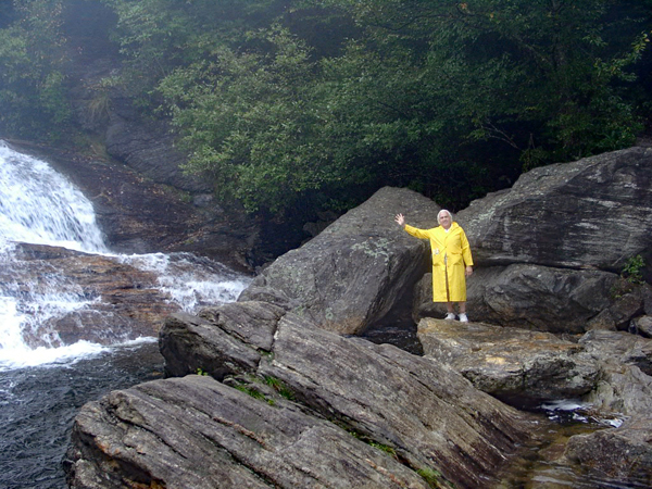 Lee Duquette at Graveyard Fields waterfall