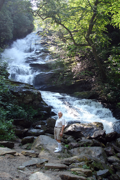 Lee Duquette at Graveyard Fields waterfall