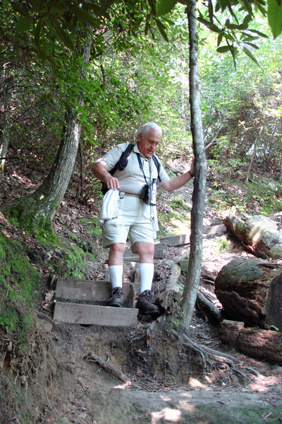 Lee Duquette on the trail to Whitewater Falls