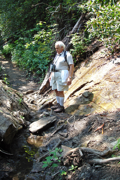 Lee Duquette on the trail to Whitewater Falls