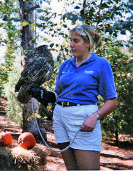 lady and an owl