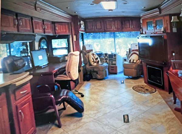 view from middle of the RV, Looking forward 