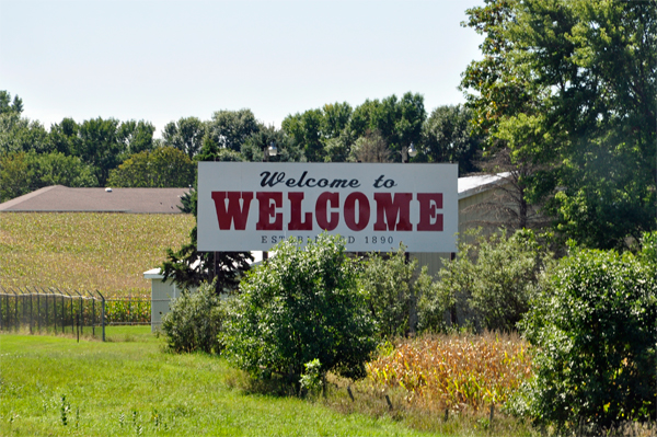 Welcome to Werlcome sign