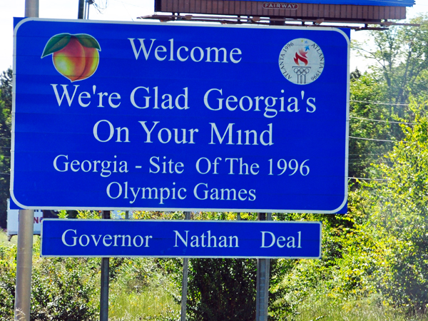 werlcome to Georgia sign
