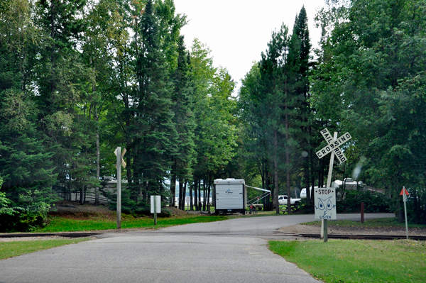 Real Railroad Tracks in the middle of the campground