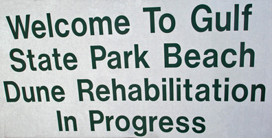 Gulf State Park Beach sign