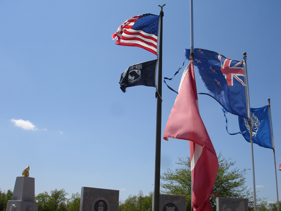 flags torn and ripped