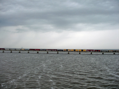 train on a bridge