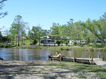 Karen Duquette on the dock