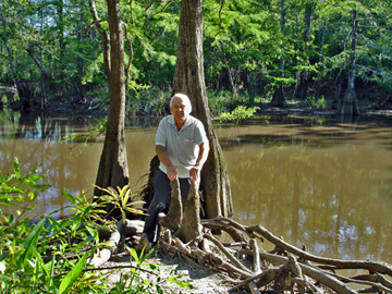 Lee Duquette in the woods