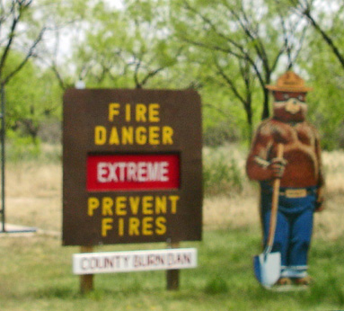 Fire danger sign