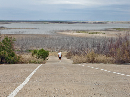 Lee at the bottom of the boat ramp