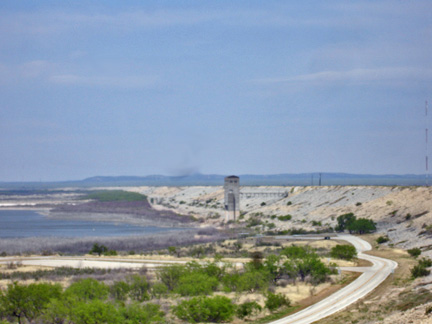 view from the top of the dam