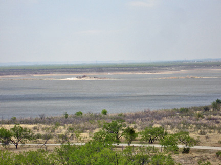 view from the top of the dam