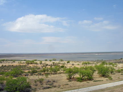 view from the top of the dam