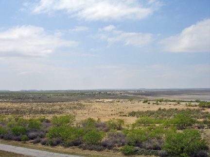 view at the top of the dam