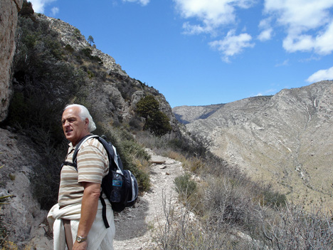 Lee on the Guadalupe Mountain trail