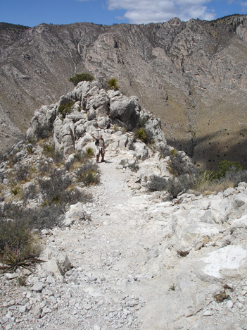 the hiking trail and Lee Duquette