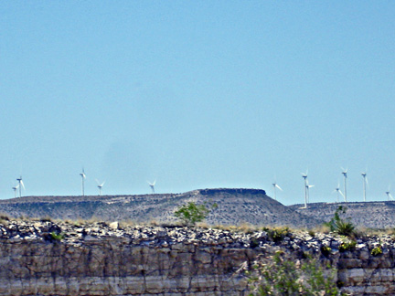 Windmills harvesting energy