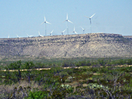 Windmills harvesting energy