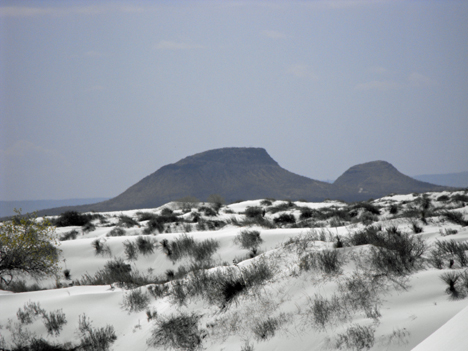 white sand dunes