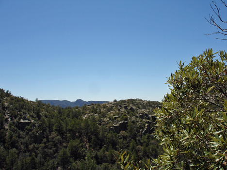 looking out from the mountain top