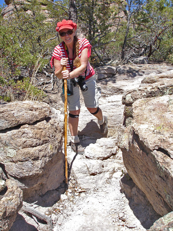 Karen on the trail