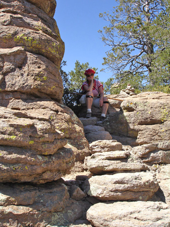 Karen is so tired and now it is time to start back down the trail