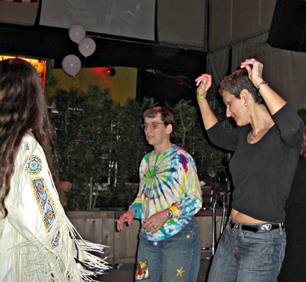 Sharon, Pat and Sue dance