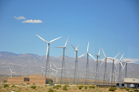 WINDMILLS generating electricity 