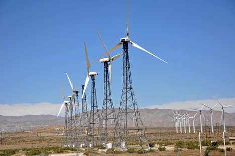 WINDMILLS generating electricity 