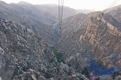 view from the rotating tram