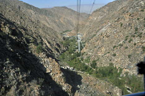 view from the rotating tram