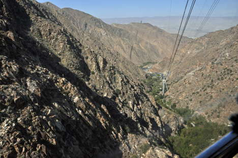 view from the rotating tram