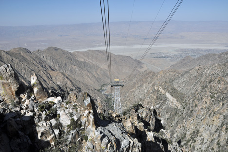 view from the rotating tram