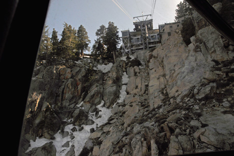 view from the rotating tram