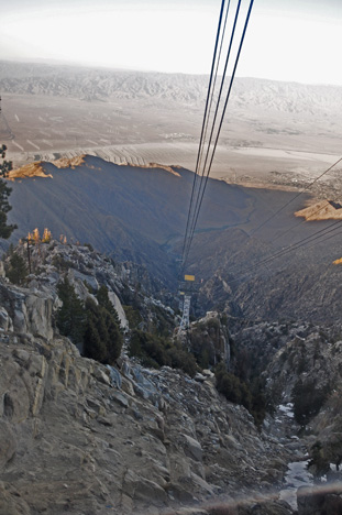 view from the rotating tram