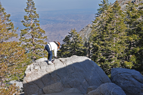 Ilse climbing for a better view