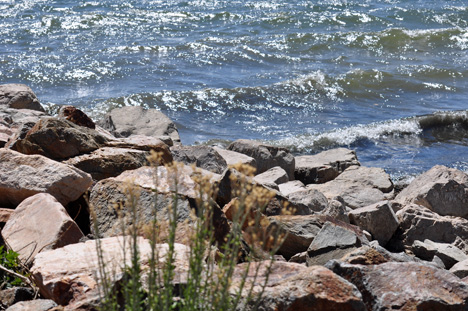 rocks and water