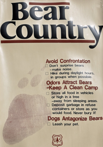 bear warning sign