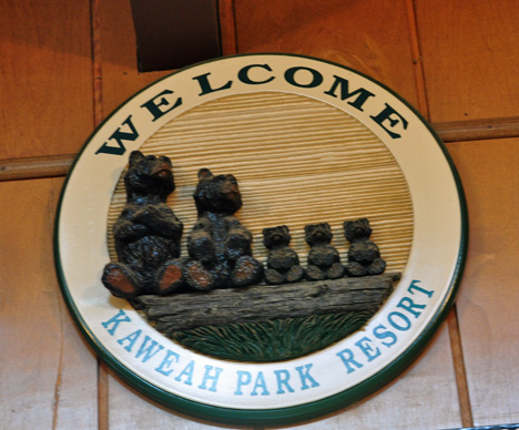 sign inside officer at Kaweah Park Resort