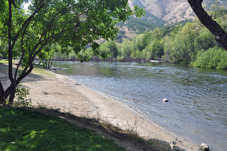 the beach area and the third river