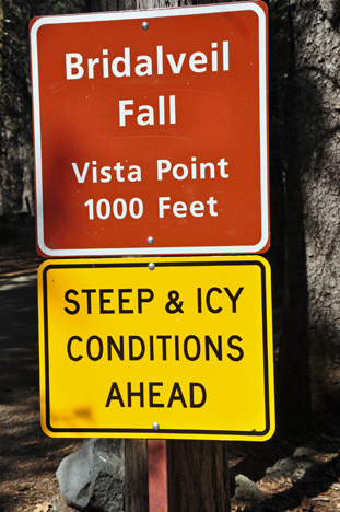 sign - Bridalveil Fall