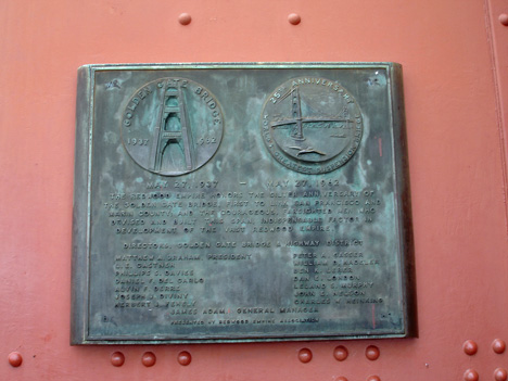 metal sign on the bridge