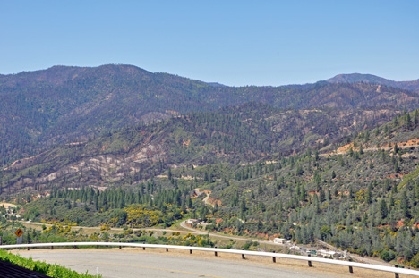 View of Shasta Dam, Mt. Shasta & area from over-look