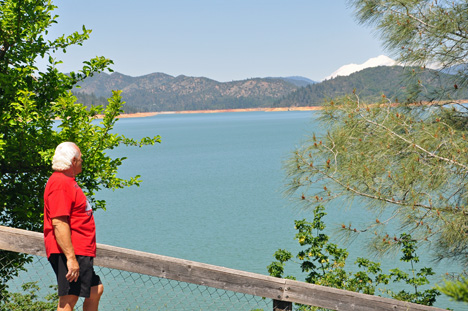 Lee Duquette enjoying the view of Shasta Lake